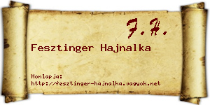 Fesztinger Hajnalka névjegykártya